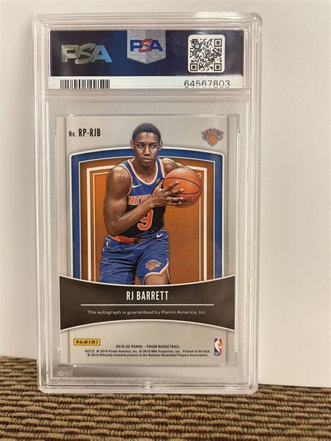 Rj Barrett Panini Prizm Rookie Penmanship Auto Psa Rc Ebay