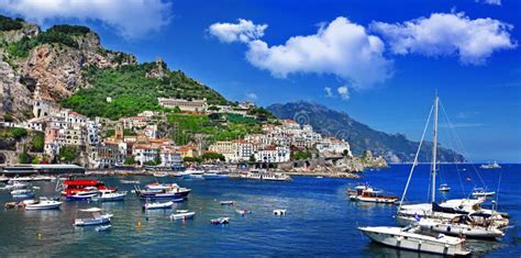 Bella Italien Amalfi K Ste Stockbild Bild Von R Cksortierung