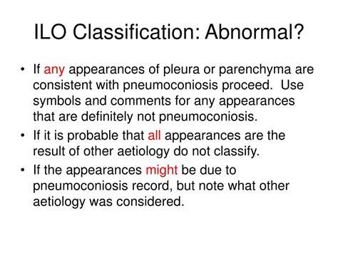 Ppt An Introduction To The Ilo Radiological Classification Of The