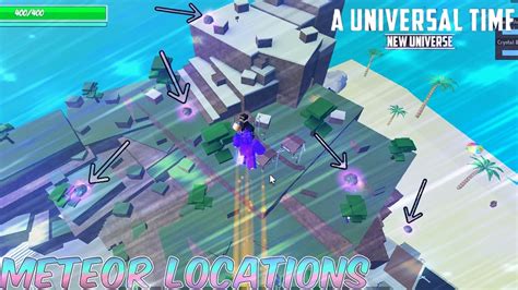 All Meteor Locations In A Universal Time Aut New Jojo Roblox Game