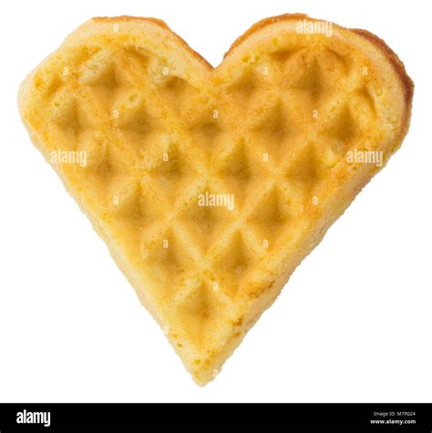 Freshly Baked Belgian Waffles Isolated On White Background Stock Photo