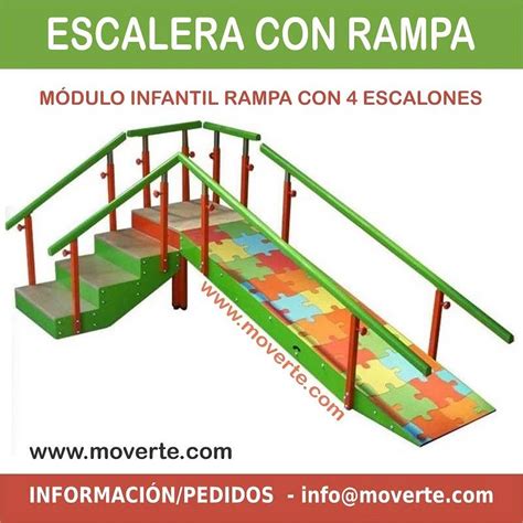 Escalera De Rehabilitaci N Infantil De Pelda Os Con Rampa De Goma