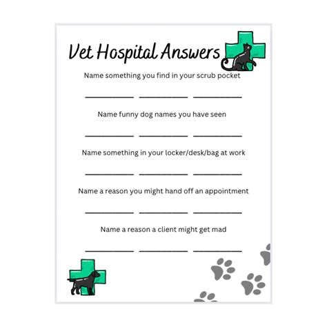 Veterinary Technician Hospital Games Etsy