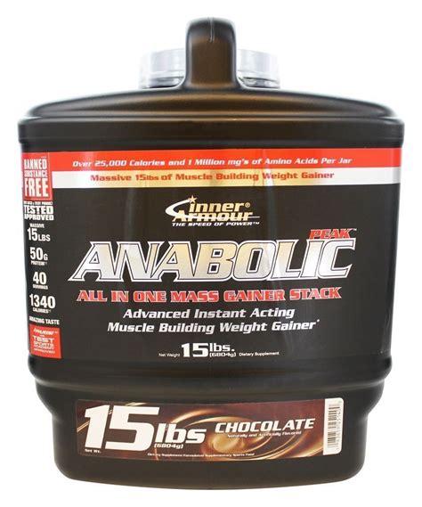 Inner Armour Anabolic Peak Mass Weight Gainer Protein 15 Lbs Pick Flavor Innerarmour Anabolic