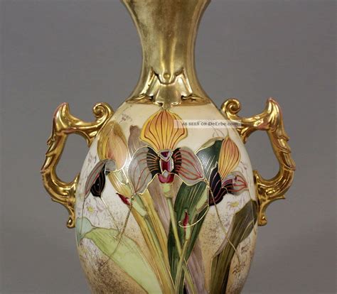 Jugendstil Porzellan Prunk Vase Robert Hanke Austria Art Nouveau