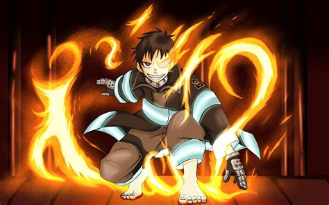 Download Shinra Kusakabe Fire Anime Wallpaper