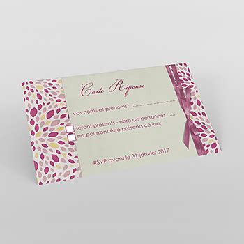 Carton réponse mariage Navy Corail Echantillon offert