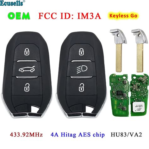 Original Buttons Remote Card Car Key Mhz A Hitag Aes Ncf A M