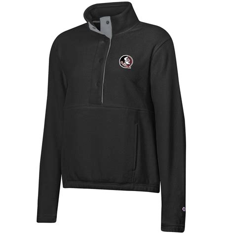 Champion Womens Seminole Logo Explorer Polar Fleece Jacket Black