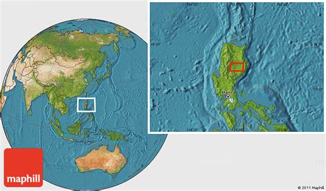 Satellite Location Map of San Mateo