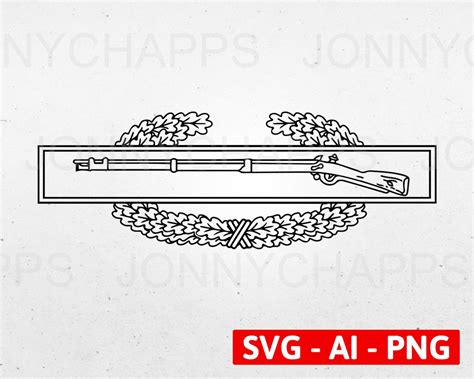 Us Army Combat Infantryman Badge Cib Insignia Digital Vector Etsy