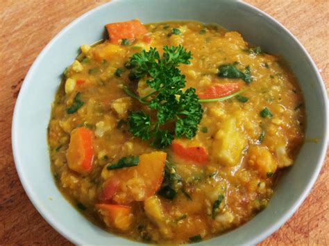 Winter Red Lentil Dahl With Pumpkin And Cauliflower