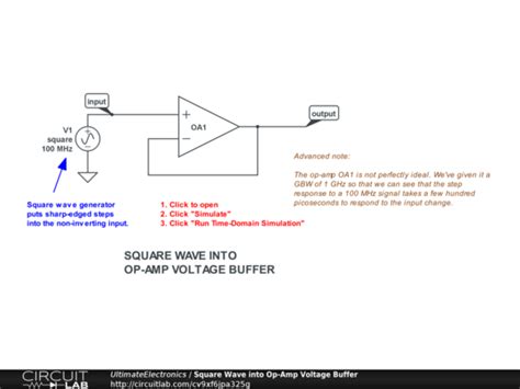 Square Wave Into Op Amp Voltage Buffer Circuitlab