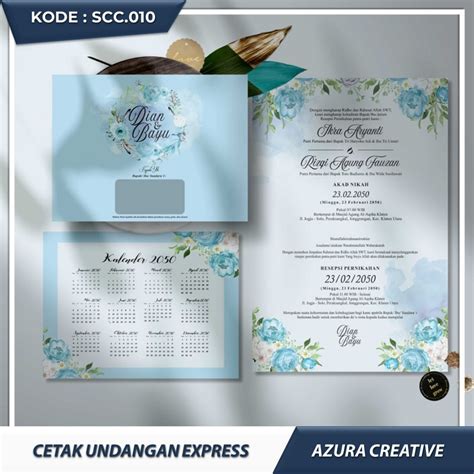 Jual Cetak Undangan Pernikahan Khitanan Aesthetic Rustic Unik Murah