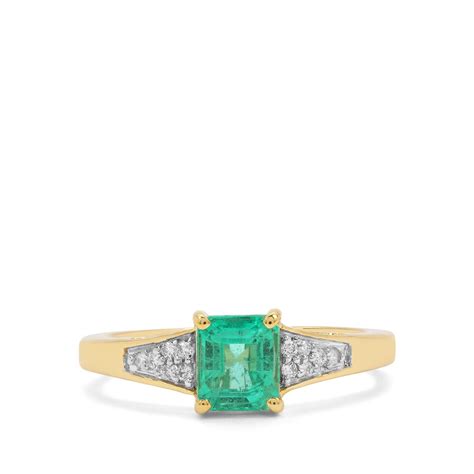 Ethiopian Emerald Diamond K Gold Tomas Rae Ring Mtgw Cts Gemporia