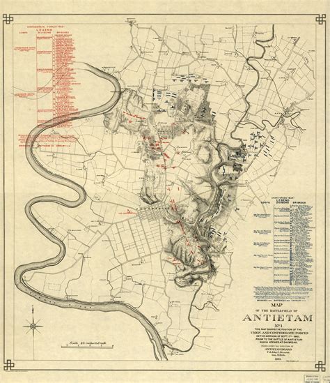 Map Of The Battlefield Of Antietam No This Map Shows The Position