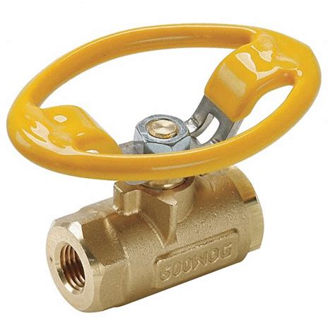 Ball Valve Brass Inline 2 Piece Pipe Size 14 In Connection Type