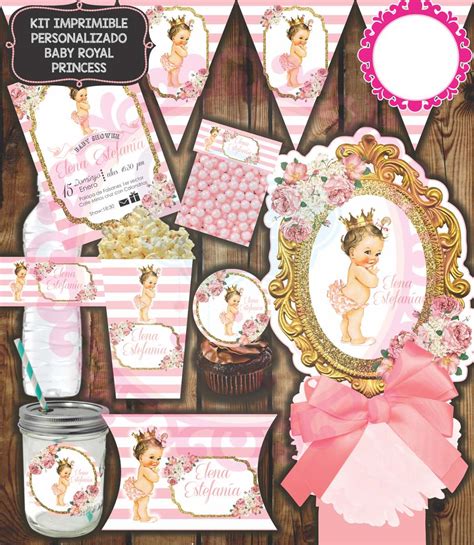 Kit Imprimible Etiquetas Economicas Baby Shower Niña Reina 75 00 en