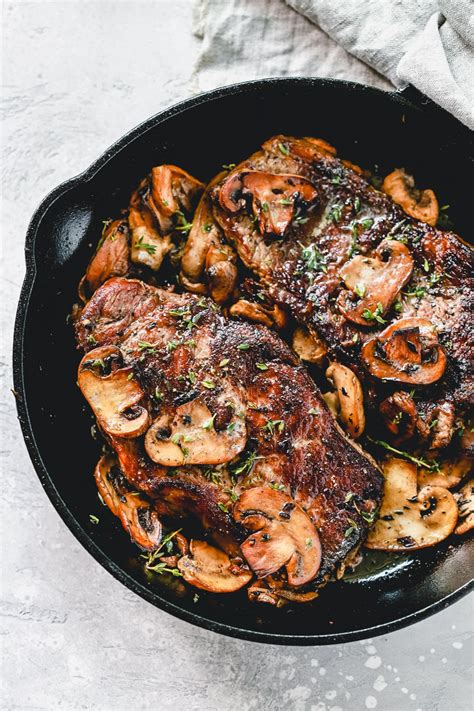 Pan Seared Steak With Mushrooms Primavera Kitchen