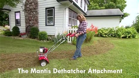 Mantis Tiller Dethatcher Attachment Youtube