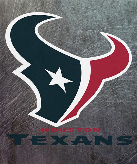 Houston Texans On An Abraded Steel Texture Mixed Media By Movie Poster