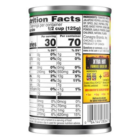 RO TEL Xtra Hot Diced Tomatoes With Ghost Peppers OZ Ralphs