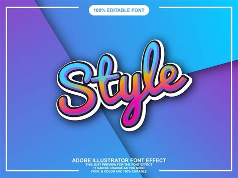 Estilo Moderno Efecto De Texto Tipograf A Editable Vector Premium