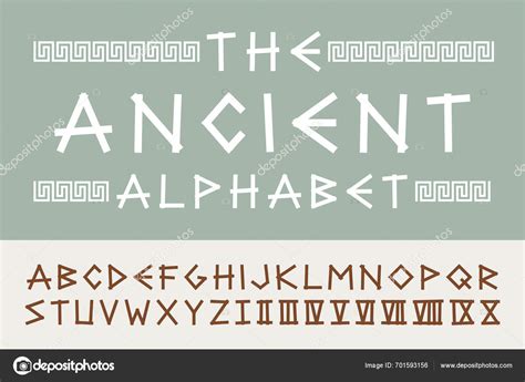 Modern Font Ancient Style Trendy English Alphabet Latin Old Letters ...