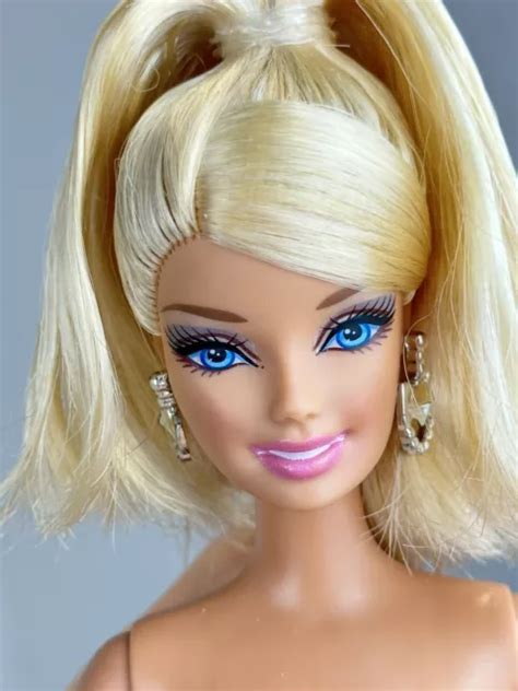 Vintage Nude Barbie Doll Articulated Body Platinum Blonde Hair Blue Eyes Picclick Ca