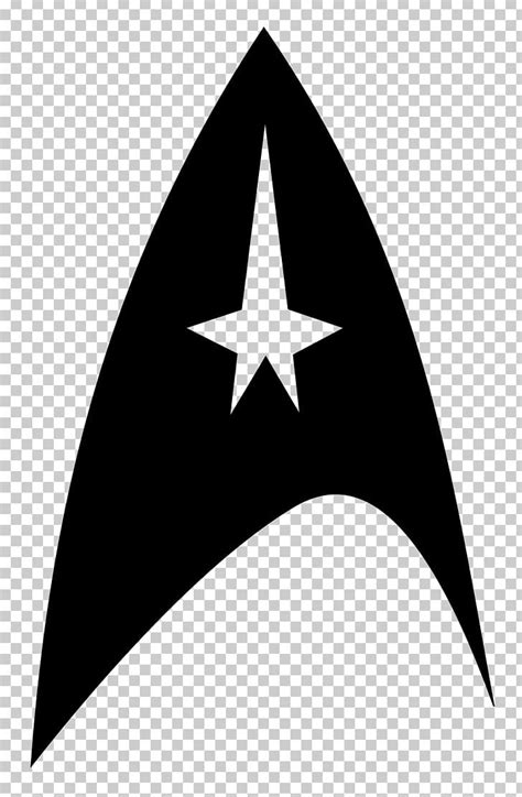 Star Trek Symbol Starfleet Logo Png Angle Black And White Decal | The ...