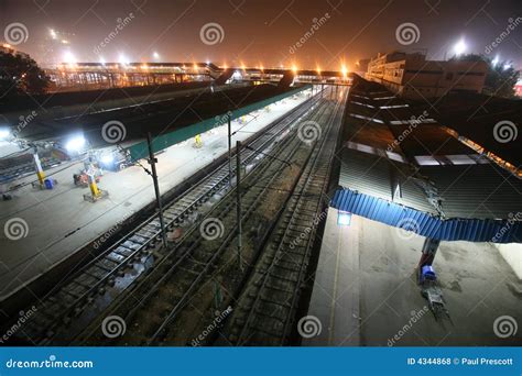 New Delhi Railway Station At Night, Delhi Royalty Free Stock Photos ...