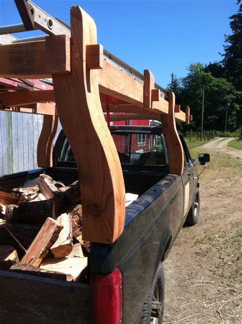 The finished racks mounted on the pickup. #jointery #lumberrack # ...