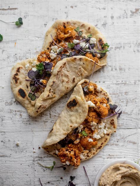 Roasted Cauliflower Pitas Chipotle Roasted Cauliflower Pitas