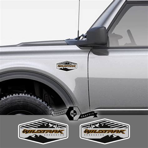 2 nuevo Ford Bronco Wildtrak montañas calcomanía vinilo emblema