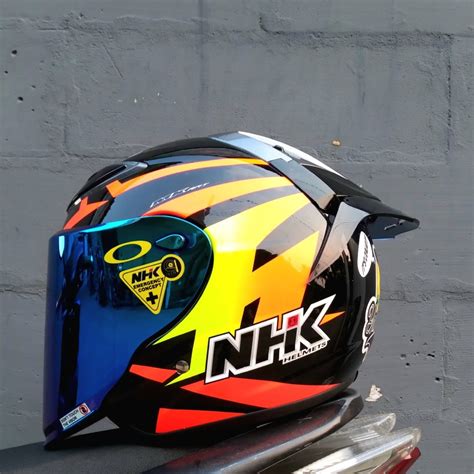 Jual Helm Nhk R Ryusei Black Paket Ganteng Venom Visor With Spoiler