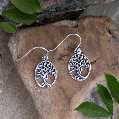 Romantic Sterling Silver Tree Of Life Earrings Gle Good Living Essentials