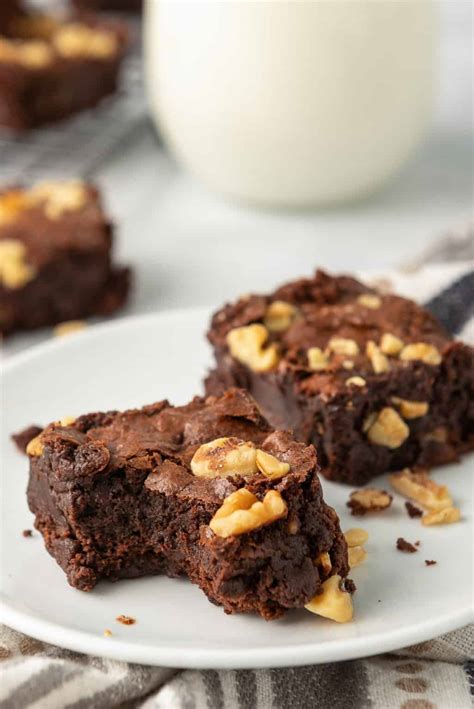 Classic Fudge Walnut Brownies Valeries Kitchen