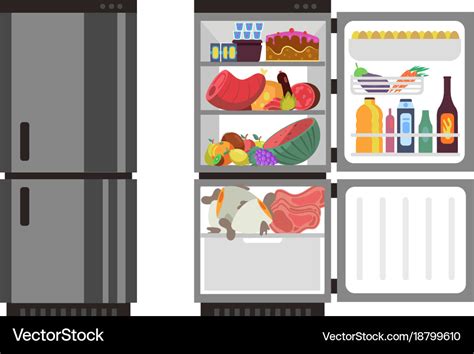 Open Fridge In Kitchen