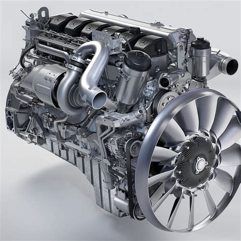 Mercedes Truck Engine | CGTrader