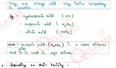 Class 10 Icse Chemistry Important Notes Chapter Acid Bases And Salts