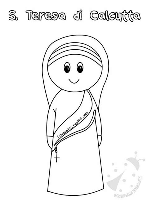 A Coloring Page For St Teresa De Calatra With The Image Of A Woman In