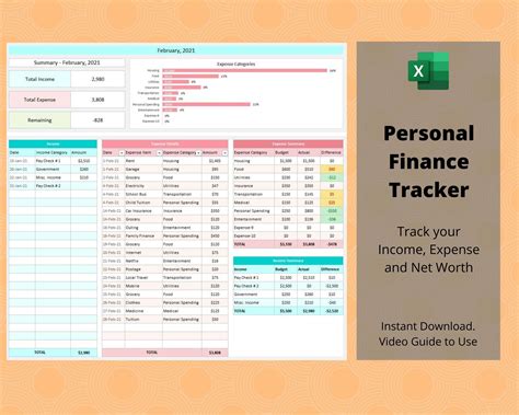 Personal Expense Tracker Excel Template