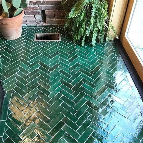 Marokk On Instagram Zellij X Cm Herringbone Tiles In Fez Green