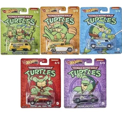 Hot Wheels Pop Culture Tartarugas Ninjas Set C Miniaturas Frete Gr Tis