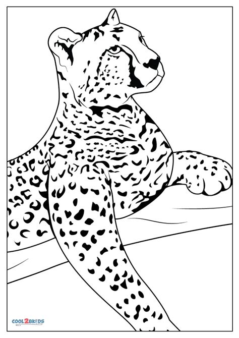 Printable Cheetah Coloring Pages For Kids