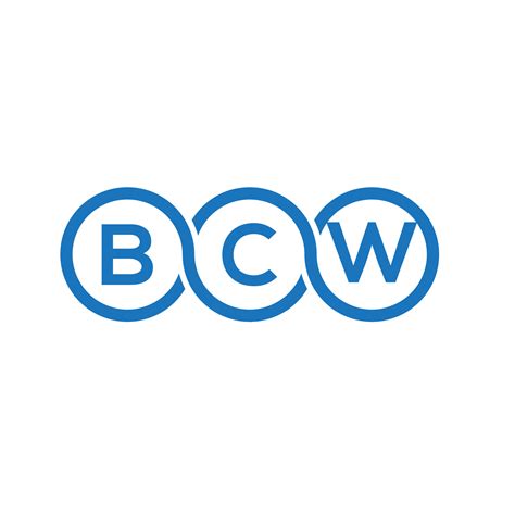 BCW letter logo design on white background. BCW creative initials ...