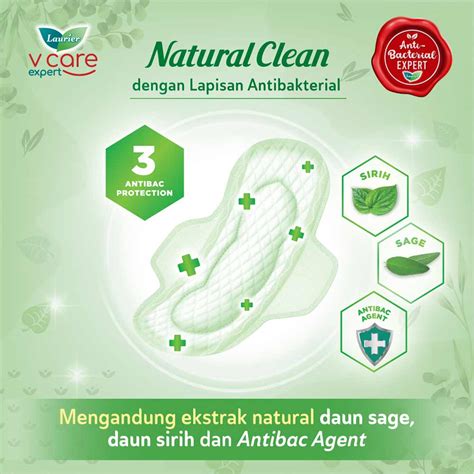 Laurier Pembalut Natural Clean 20 S Wing 22Cm Klik Indomaret