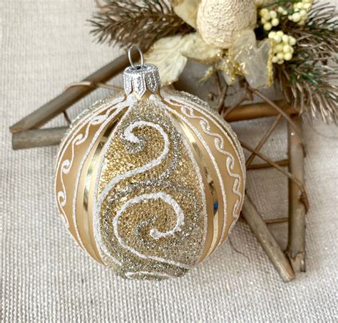 Gold Ball Christmas Ornament, Christmas Ornaments Ball Traditional ...