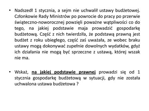 Przygotowanie Projektu Ustawy Bud Etowej Na Rok Ppt Pobierz