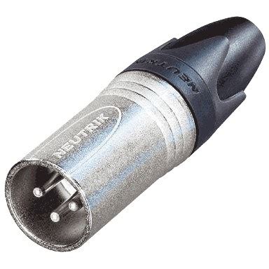 NEUTRIK NC3MXX Connecteur XLR Mâle 3 Pôles Plaqué Argent Ø8mm Unité